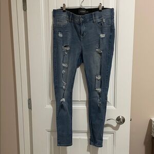 torrid Blue Bombshell Skinny Jeans - Light Wash Denim